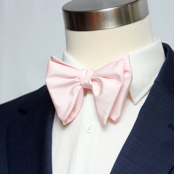 Men's Self-tied Bow Tie Big Butterfly Bow tie Light Pink S703 - Picture 1 of 7